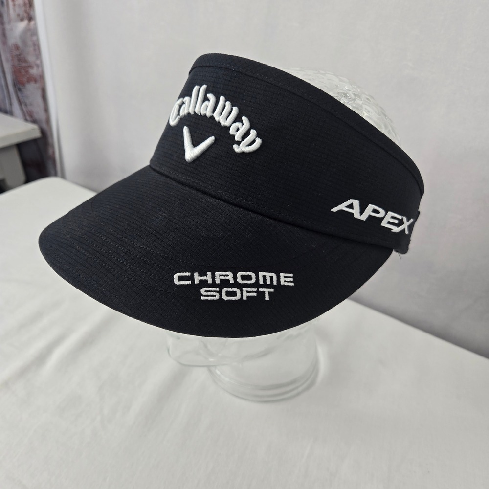 Callaway Golf PGA Visor Black Tourney Pro Rogue ST Apex Chrome Soft Odyssey Hat